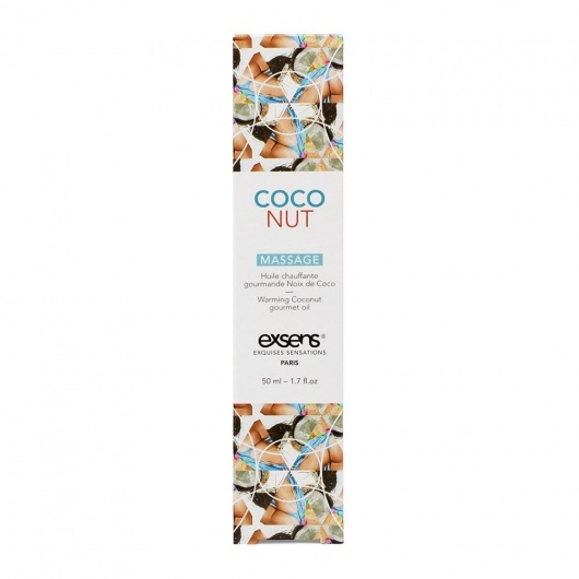 Разогревающее массажное масло с ароматом кокоса Gourmet Coconut - 50 мл. - Exsens - купить с доставкой в Ульяновске