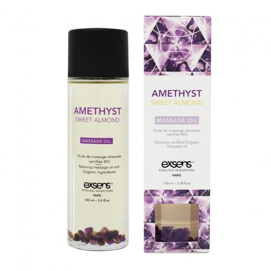 Органическое массажное масло AMETHYST SWEET ALMOND - 100 мл. - Exsens - купить с доставкой в Ульяновске