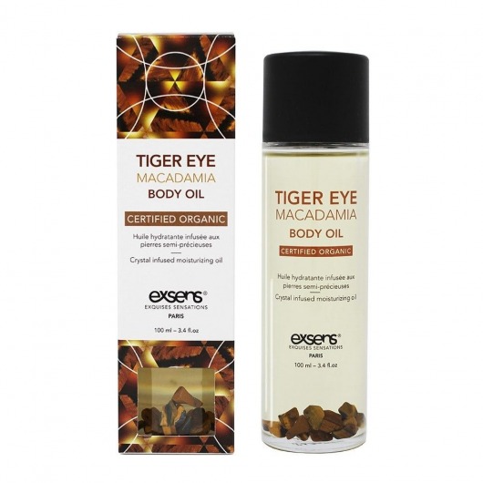 Органическое массажное масло TIGER EYE MACADAMIA - 100 мл. - Exsens - купить с доставкой в Ульяновске