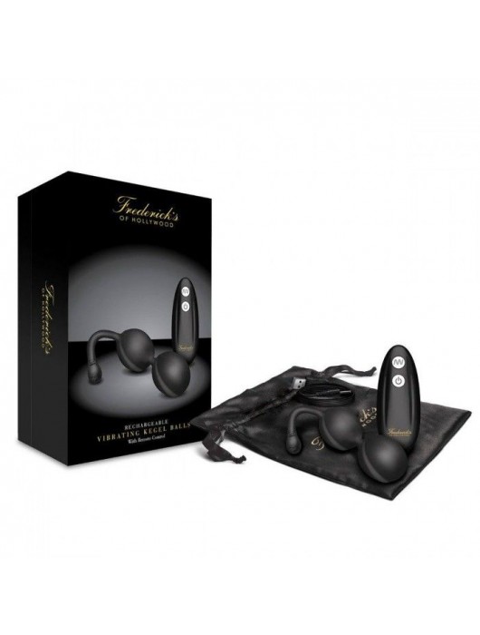 Черные вагинальные шарики с пультом ДУ - Fredericks Of Hollywood