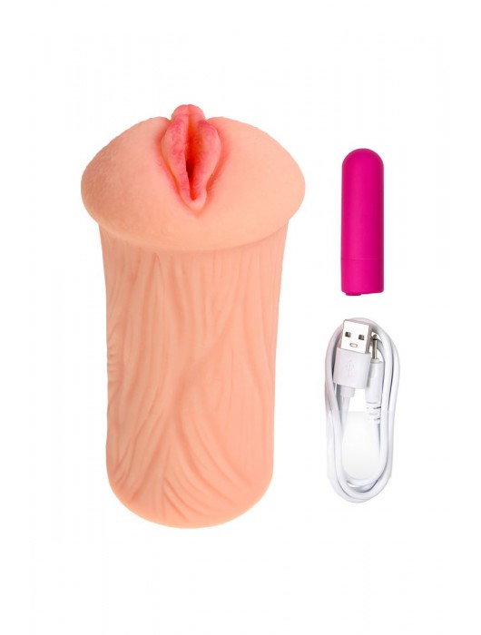 Реалистичный мастурбатор-вагина телесного цвета Elegance.001 с вибрацией - KOKOS - в Ульяновске купить с доставкой