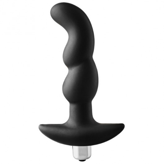 Черная вибропробка для простаты FantASStic Vibrating Prostate Plug - 14,5 см. - Dream Toys - в Ульяновске купить с доставкой