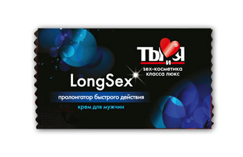 Пролонгирующий крем LongSex в одноразовой упаковке - 1,5 гр. - Биоритм - купить с доставкой в Ульяновске