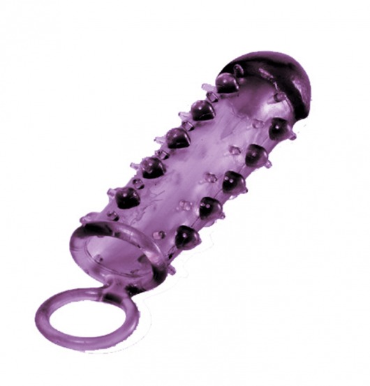 Закрытая фиолетовая насадка с пупырышками SAMURAI PENIS SLEEVE PURPLE - 14,5 см. - NMC - в Ульяновске купить с доставкой