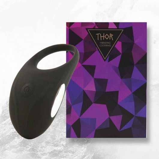 Черное эрекционное виброкольцо Thor Cockring - FeelzToys - в Ульяновске купить с доставкой