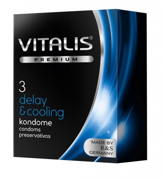 Презервативы VITALIS PREMIUM delay   cooling с охлаждающим эффектом - 3 шт. - Vitalis - купить с доставкой в Ульяновске