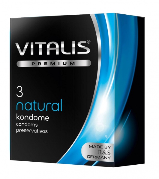 Классические презервативы VITALIS PREMIUM natural - 3 шт. - Vitalis - купить с доставкой в Ульяновске