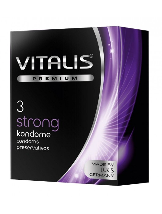 Презервативы с утолщенной стенкой VITALIS PREMIUM strong - 3 шт. - Vitalis - купить с доставкой в Ульяновске