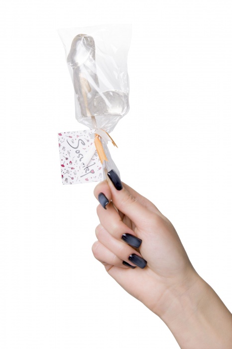 Прозрачный леденец в форме фаллоса со вкусом пина колады - Sosuчki - купить с доставкой в Ульяновске