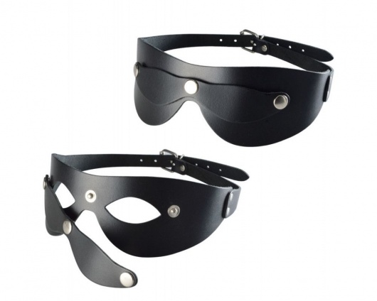 Черная кожаная маска  Новичок - Sitabella - купить с доставкой в Ульяновске