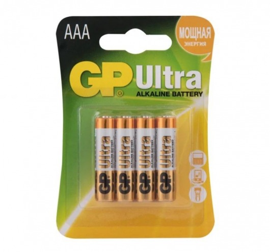 Батарейки алкалиновые GP Ultra Alkaline 24А AАA/LR03 - 4 шт. - Элементы питания - купить с доставкой в Ульяновске