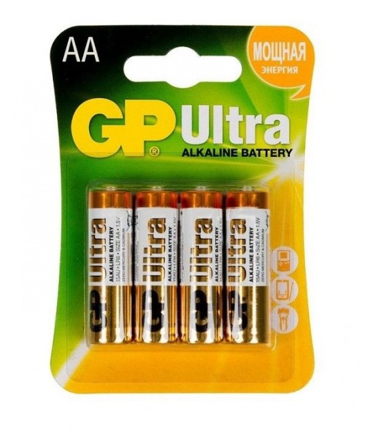 Батарейки алкалиновые GP Ultra Alkaline AA/LR6 - 4 шт. - Элементы питания - купить с доставкой в Ульяновске