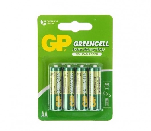 Батарейки солевые GP GreenCell AA/R6G - 4 шт. - Элементы питания - купить с доставкой в Ульяновске