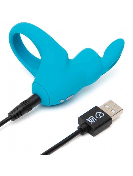 Голубое эрекционное виброкольцо Happy Rabbit Rechargeable Rabbit Cock Ring - Happy Rabbit - в Ульяновске купить с доставкой