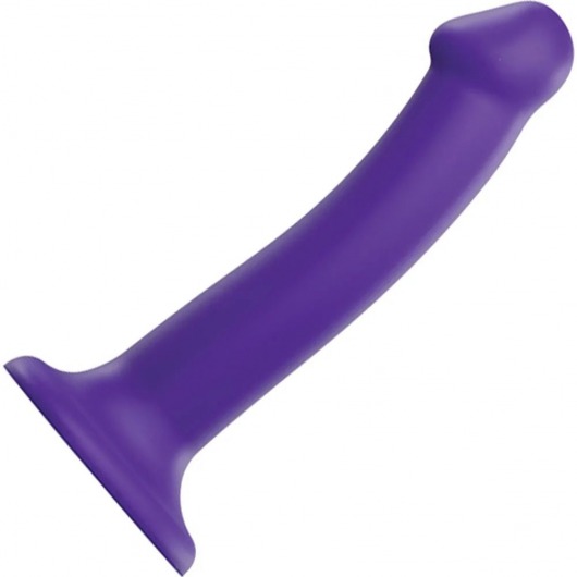 Фиолетовый фаллоимитатор-насадка Strap-On-Me Dildo Dual Density size M - 18 см. - Strap-on-me - купить с доставкой в Ульяновске