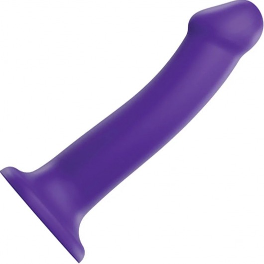 Фиолетовый фаллоимитатор-насадка Strap-On-Me Dildo Dual Density size L - 19 см. - Strap-on-me - купить с доставкой в Ульяновске