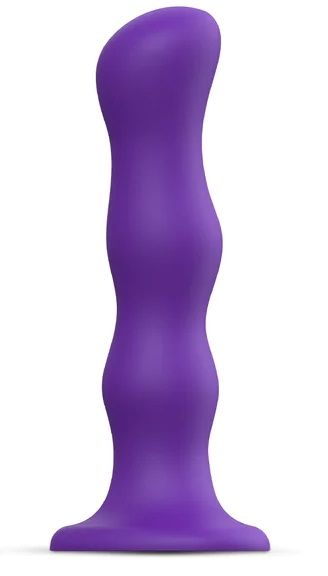 Фиолетовая насадка Strap-On-Me Dildo Geisha Balls size M - Strap-on-me - купить с доставкой в Ульяновске