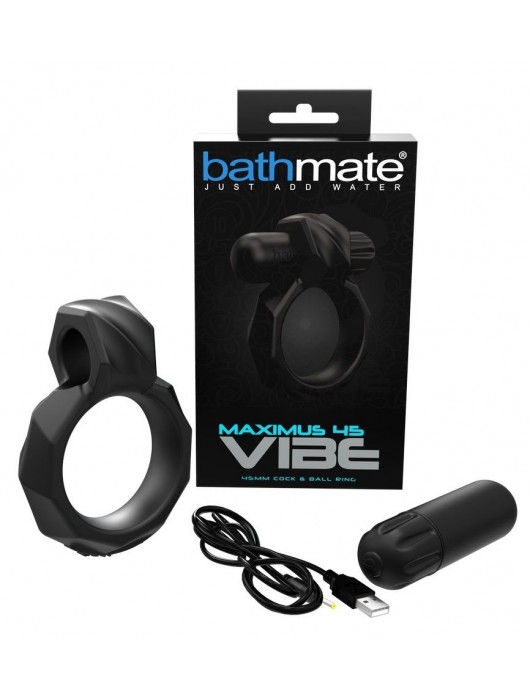 Черное эрекционное виброкольцо Maximus 45 Vibe - Bathmate - в Ульяновске купить с доставкой