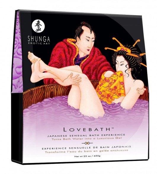 Соль для ванны Lovebath Sensual lotus, превращающая воду в гель - 650 гр. - Shunga - купить с доставкой в Ульяновске