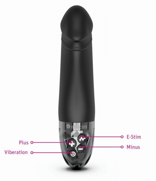 Черный вибратор с электростимуляцией Real Deal Neal - 16,5 см. - MyStim - купить с доставкой в Ульяновске