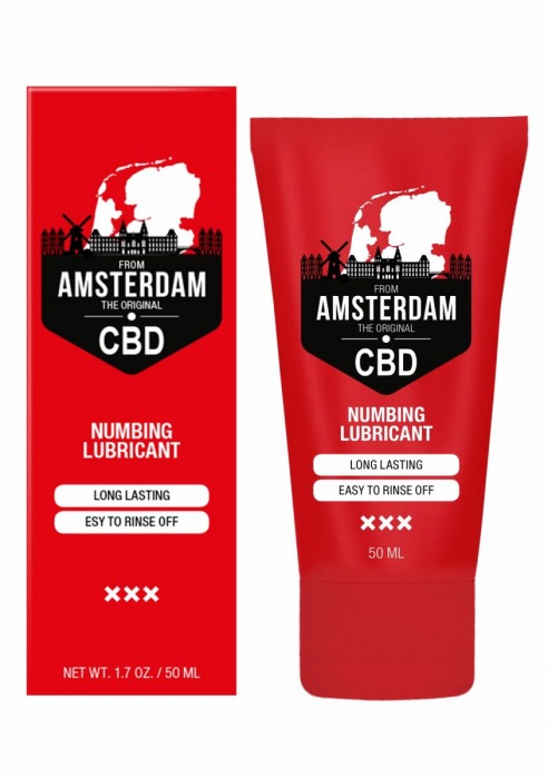 Пролонгирующий лубрикант Numbing CBD from Amsterdam - 50 мл. - Shots Media BV - купить с доставкой в Ульяновске