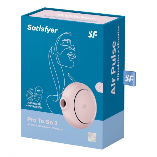 Розовый клиторальный стимулятор Pro To Go 3 - Satisfyer