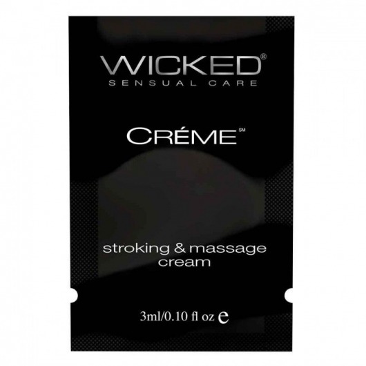 Крем для массажа и мастурбации Wicked Stroking and Massage Creme - 3 мл. - Wicked - купить с доставкой в Ульяновске