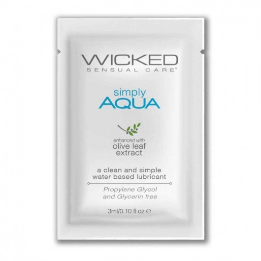 Легкий лубрикант на водной основе Wicked Simply AQUA - 3 мл. - Wicked - купить с доставкой в Ульяновске