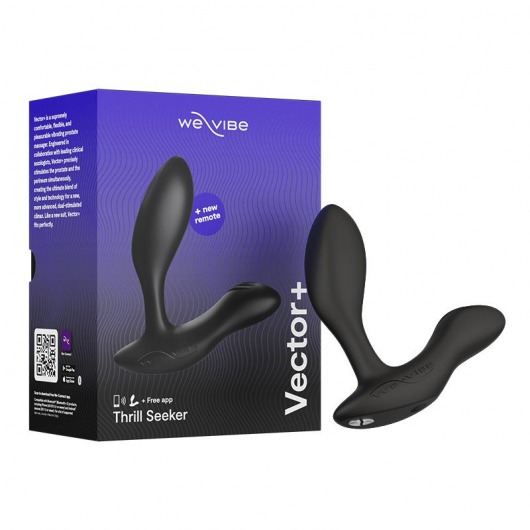 Черный анальный вибратор We-Vibe Vector+ - We-vibe - в Ульяновске купить с доставкой