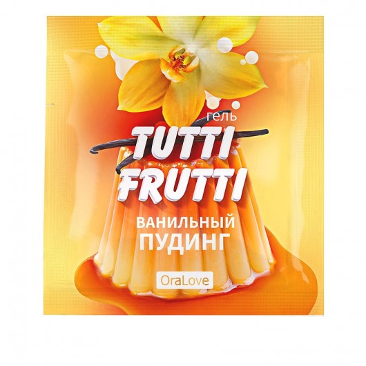 Пробник гель-смазки Tutti-frutti со вкусом ванильного пудинга - 4 гр. - Биоритм - купить с доставкой в Ульяновске