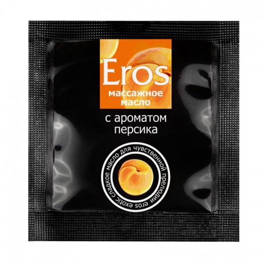 Саше массажного масла Eros exotic с ароматом персика - 4 гр. - Биоритм - купить с доставкой в Ульяновске