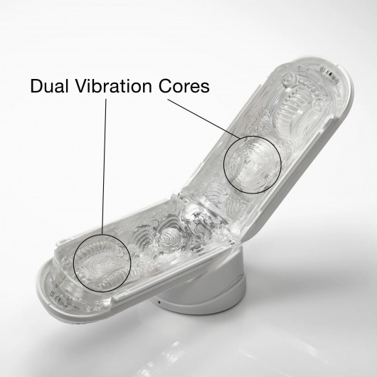 Белый мастурбатор Tenga Flip Zero Gravity с вибрацией - Tenga - в Ульяновске купить с доставкой
