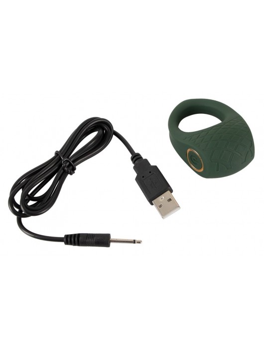 Зеленое эрекционное виброкольцо Luxurious Vibro Cock Ring - Orion - в Ульяновске купить с доставкой