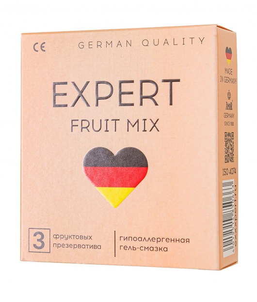 Ароматизированные презервативы EXPERT Fruit Mix - 3 шт. - Expert - купить с доставкой в Ульяновске