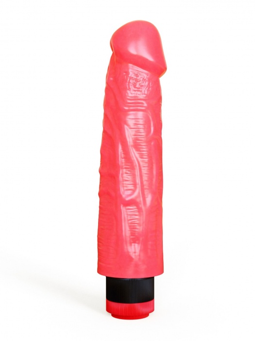 Розовый вибромассажер в виде фаллоса с венками - 18,5 см. - LOVETOY (А-Полимер)