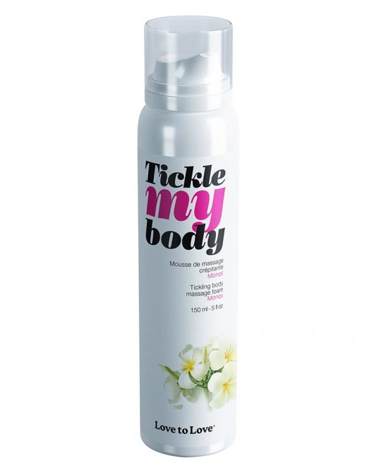 Массажная хрустящая пенка Tickle My Body Monoi с ароматом моной - 150 мл. - Love to Love - купить с доставкой в Ульяновске