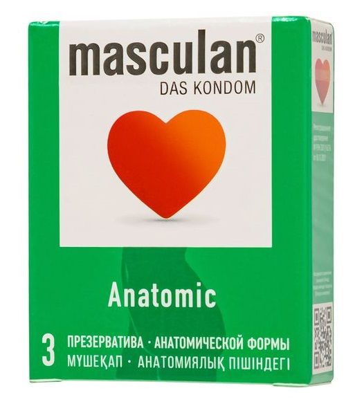 Презервативы анатомической формы Masculan Anatomic - 3 шт. - Masculan - купить с доставкой в Ульяновске