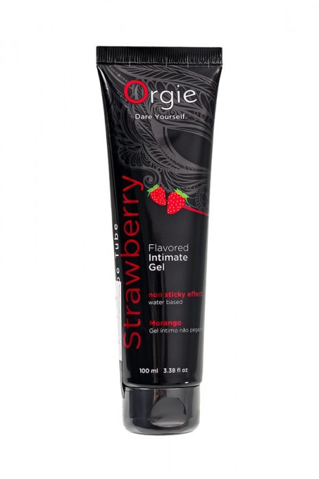 Интимный гель на водной основе Lube Tube Strawberry с клубничным вкусом - 100 мл. - ORGIE - купить с доставкой в Ульяновске