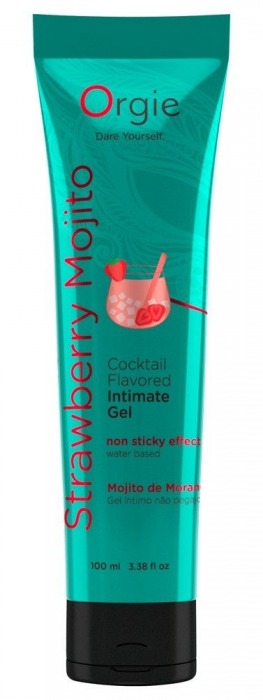 Съедобный интимный гель Orgie Lube Tube Cocktail Strawberry Mojito - 100 мл. - ORGIE - купить с доставкой в Ульяновске