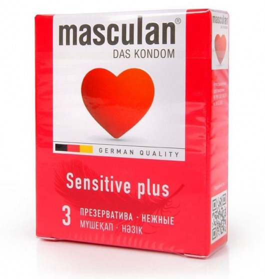 Презервативы Masculan Sensitive plus - 3 шт. - Masculan - купить с доставкой в Ульяновске