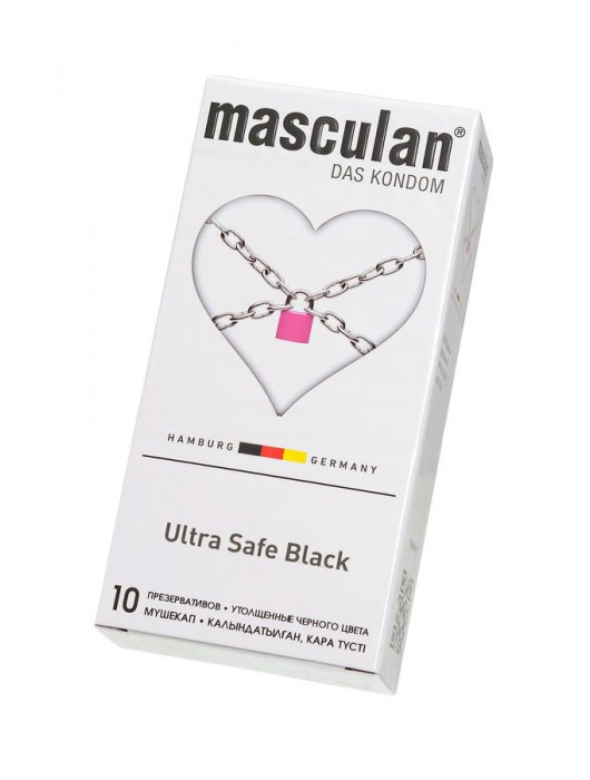 Ультрапрочные презервативы Masculan Ultra Safe Black - 10 шт. - Masculan - купить с доставкой в Ульяновске