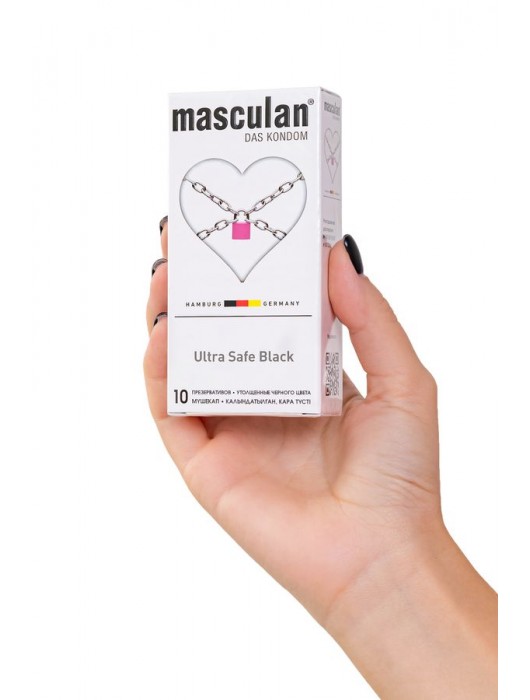 Ультрапрочные презервативы Masculan Ultra Safe Black - 10 шт. - Masculan - купить с доставкой в Ульяновске
