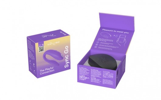 Фиолетовый вибромассажер для пар We-Vibe Sync Go - We-vibe