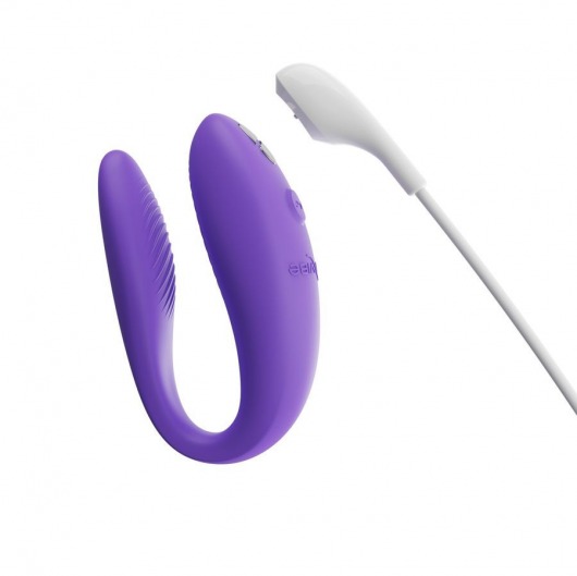 Фиолетовый вибромассажер для пар We-Vibe Sync Go - We-vibe