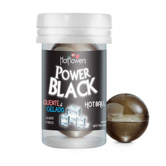 Интимный гель Power Black Hot Ball с охлаждающе-разогревающим эффектом (2 шарика по 3 гр.) - HotFlowers - купить с доставкой в Ульяновске