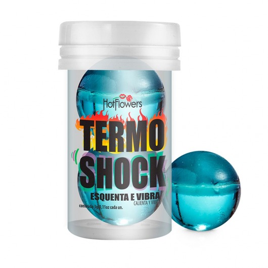 Интимный гель Termo Shock Hot Ball с разогревающе-покалывающим эффектом (2 шарика по 3 гр.) - HotFlowers - купить с доставкой в Ульяновске