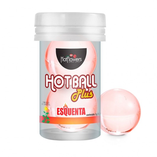 Лубрикант на масляной основе Hot Ball Plus с разогревающим эффектом (2 шарика по 3 гр.) - HotFlowers - купить с доставкой в Ульяновске