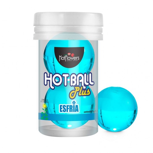 Лубрикант на масляной основе Hot Ball Plus с охлаждающим эффектом (2 шарика по 3 гр.) - HotFlowers - купить с доставкой в Ульяновске