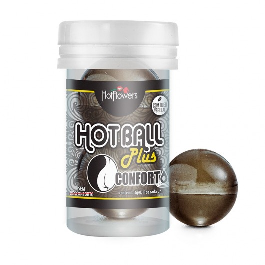 Анальный лубрикант на масляной основе Hot Ball Plus Conforto (2 шарика по 3 гр.) - HotFlowers - купить с доставкой в Ульяновске