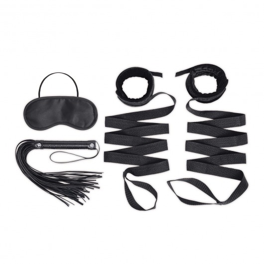 Эротический набор 4PC Bondage Bed Strap   Flogger Kit - Lux Fetish - купить с доставкой в Ульяновске